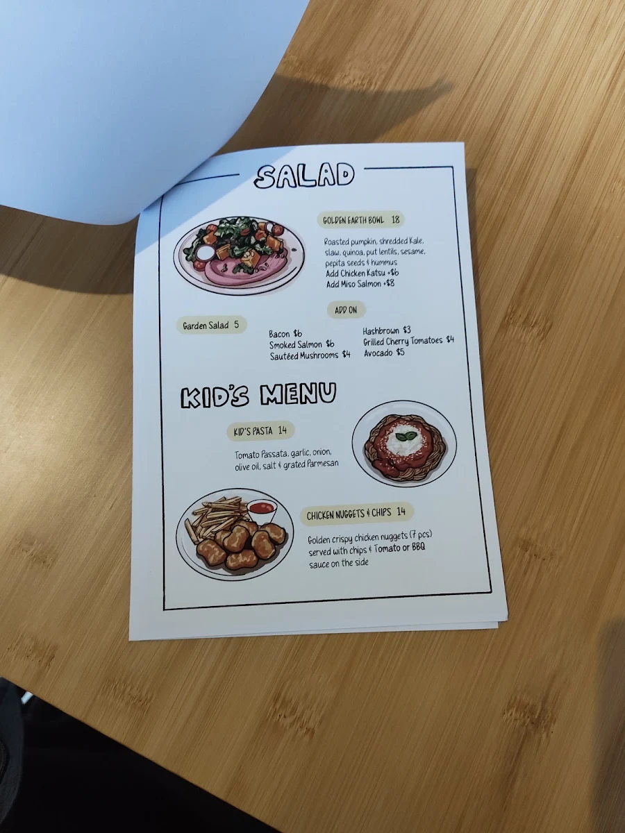 Menu, Butter Corner