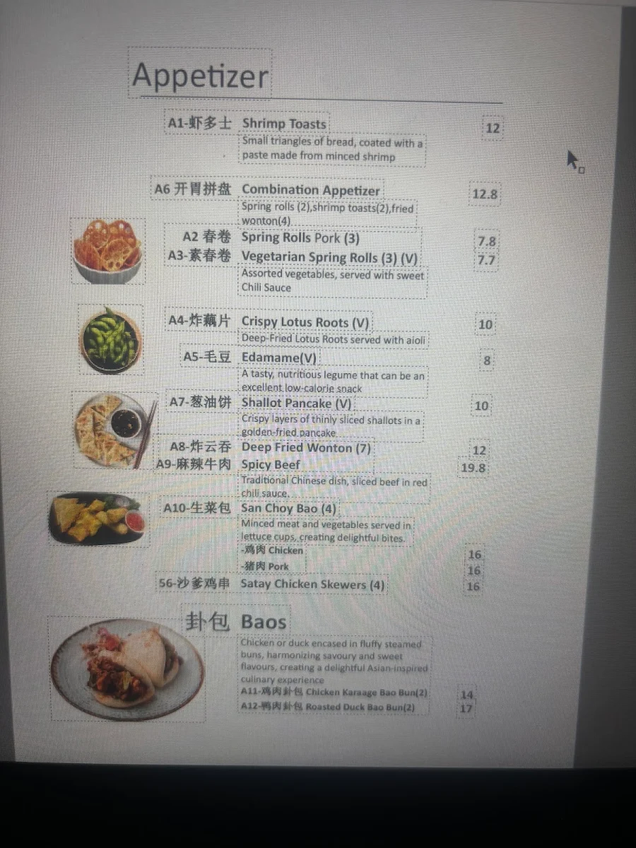 Menu, The Lume Coolangatta