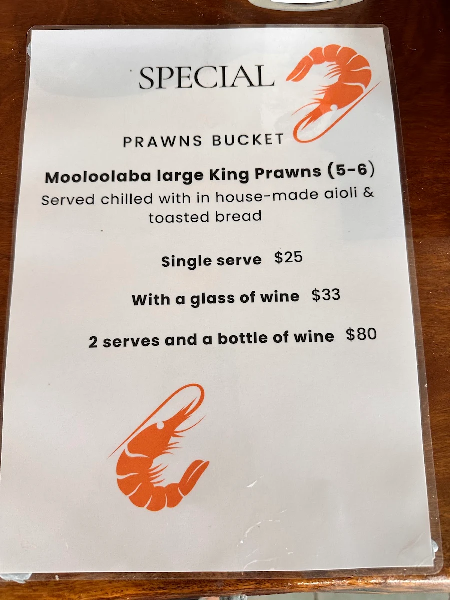 Menu, The 3 Musketeers