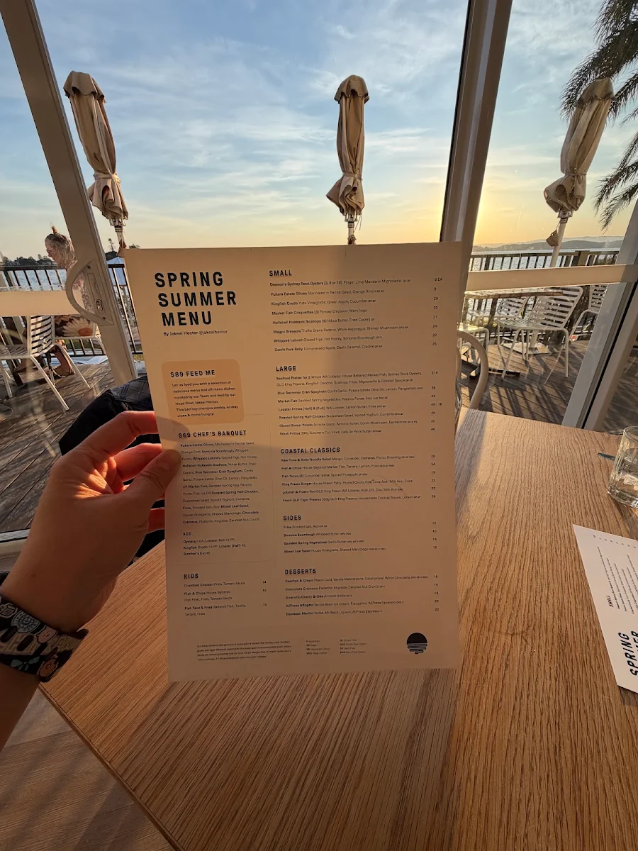 Menu, TINTA Belmont