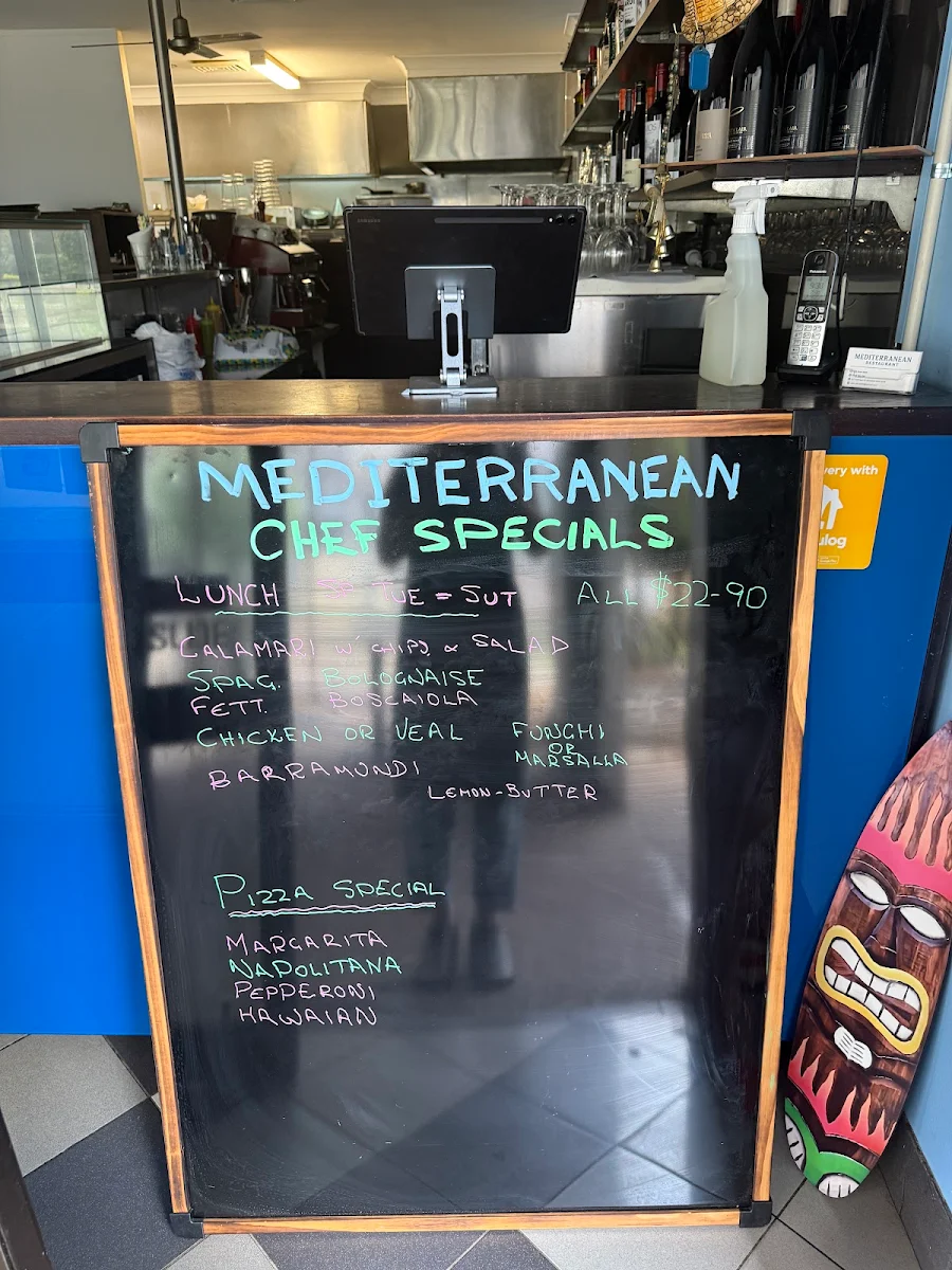Menu, The Marsfield Mediterranean Gourmet Pizza Restaurant