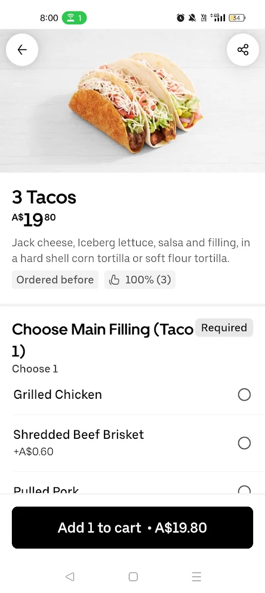 Menu, Guzman y Gomez - North Melbourne