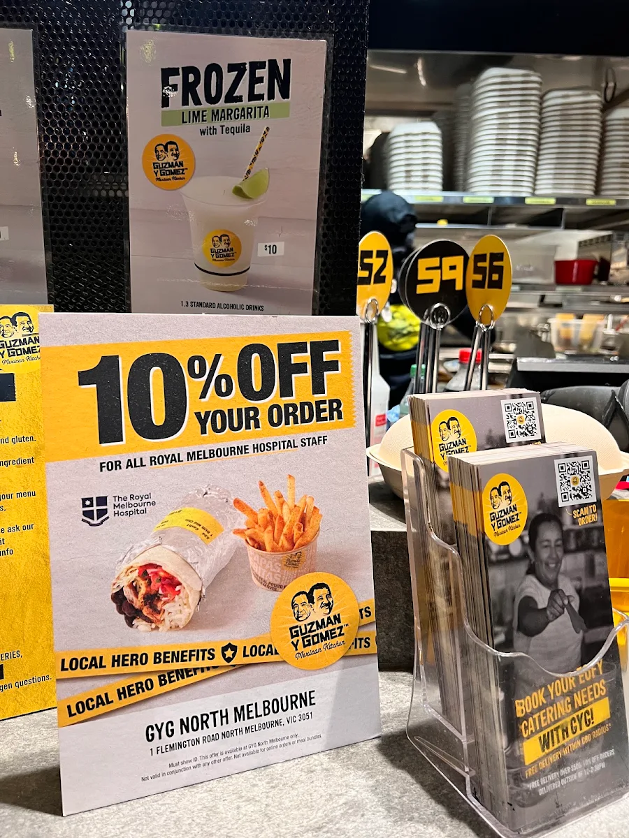 Menu, Guzman y Gomez - North Melbourne