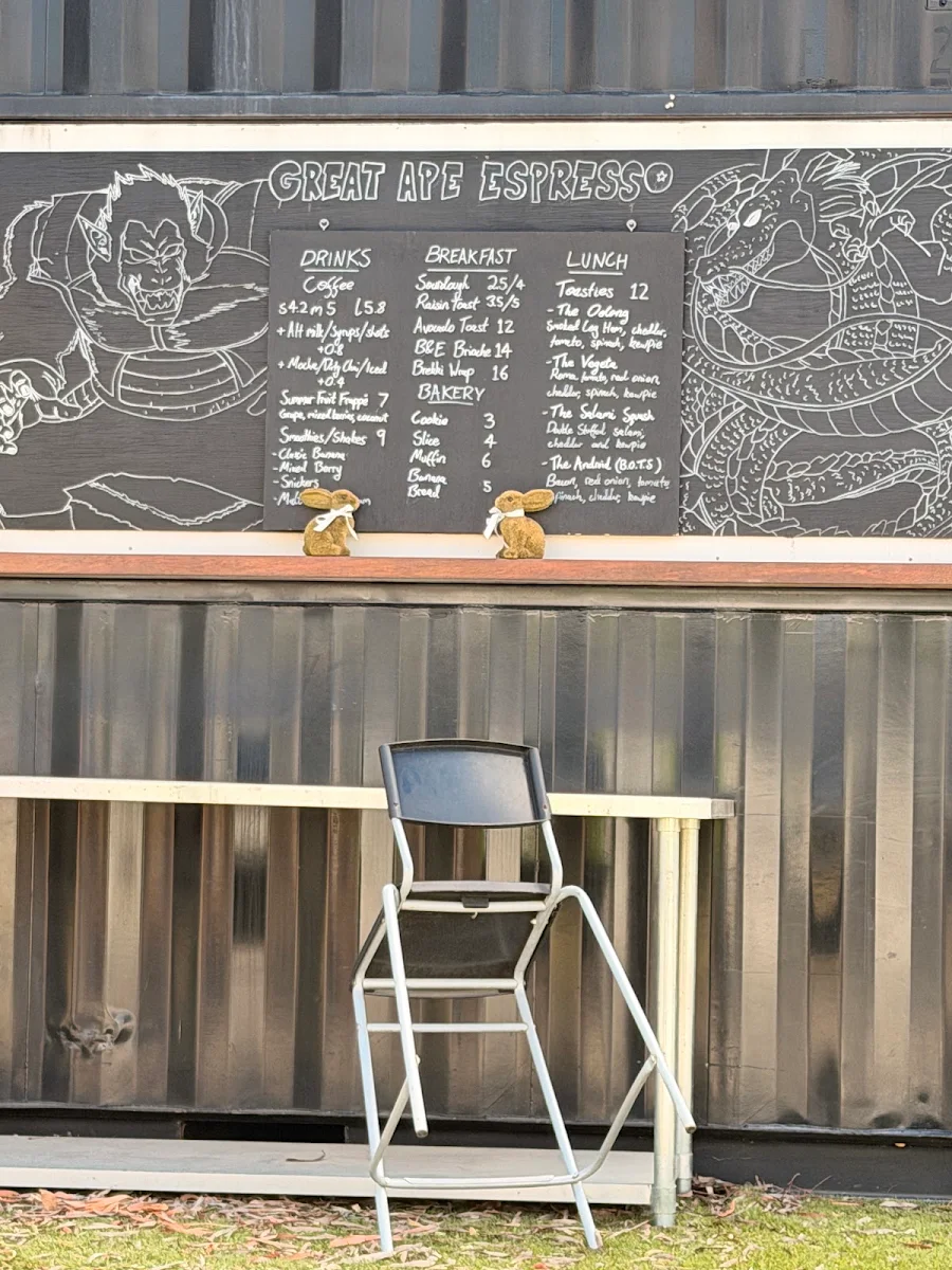Menu, Great Ape Espresso