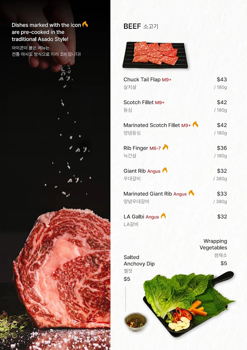 Menu, Ondol Korean Restaurant