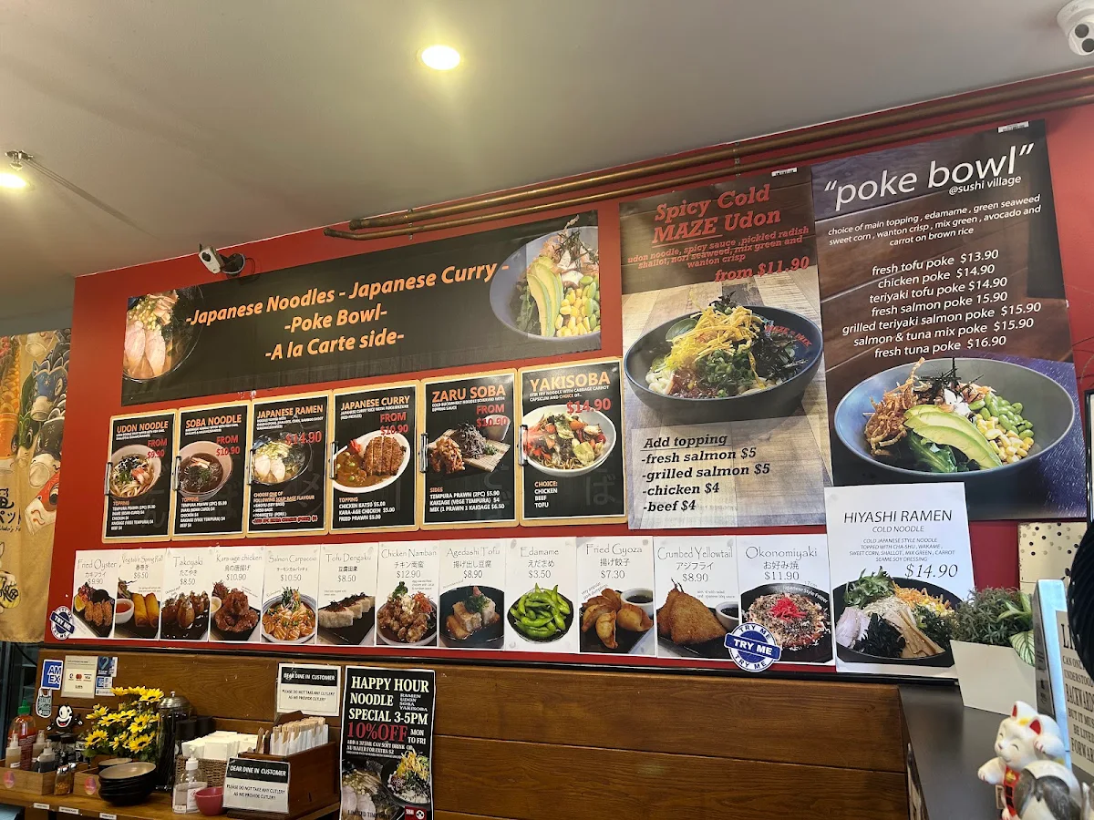 Menu, Sushi Village Gordon