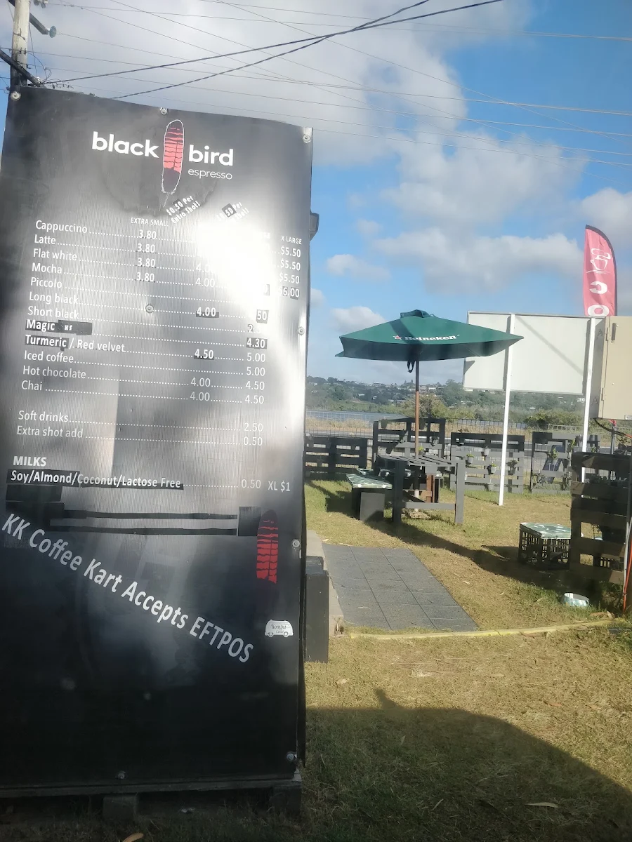 Menu, KK’s Coffee Kart