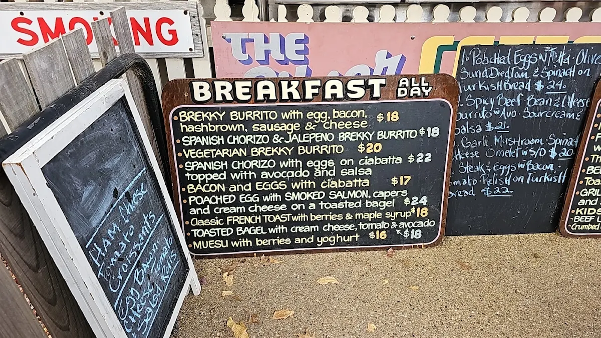 Menu, Rail Trail Cafe