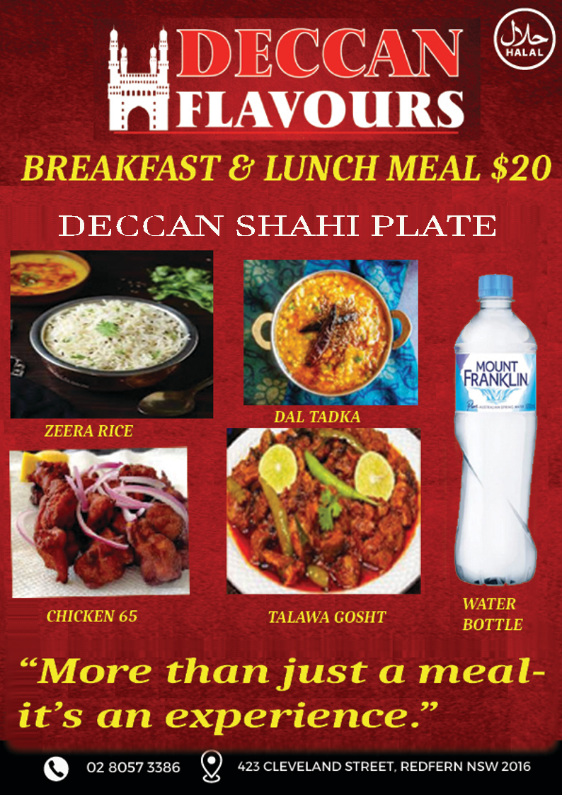 Menu, Deccan Flavours redfern surry hills