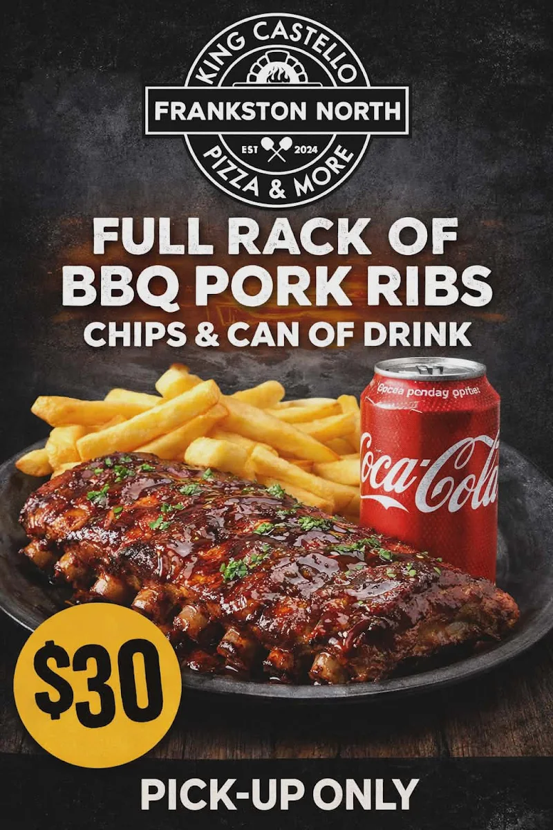 Menu, King Castello Frankston Pizza & More