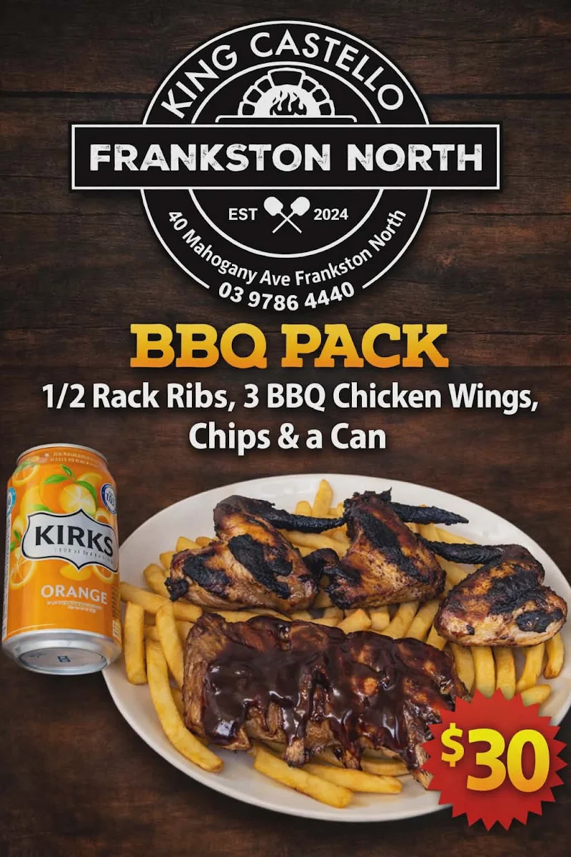 Menu, King Castello Frankston Pizza & More