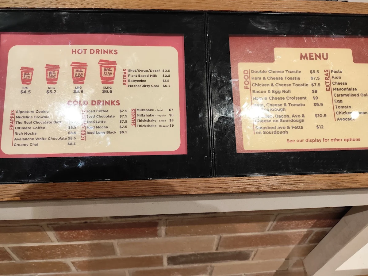 Menu, Mrs. Fields Miranda Westfield