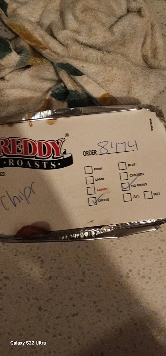 Menu, Reddy Roasts Cranbourne Central