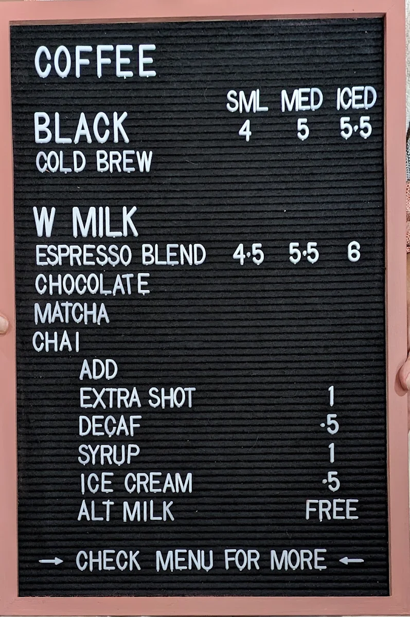 Menu, Ikigai Cafe and Workshop