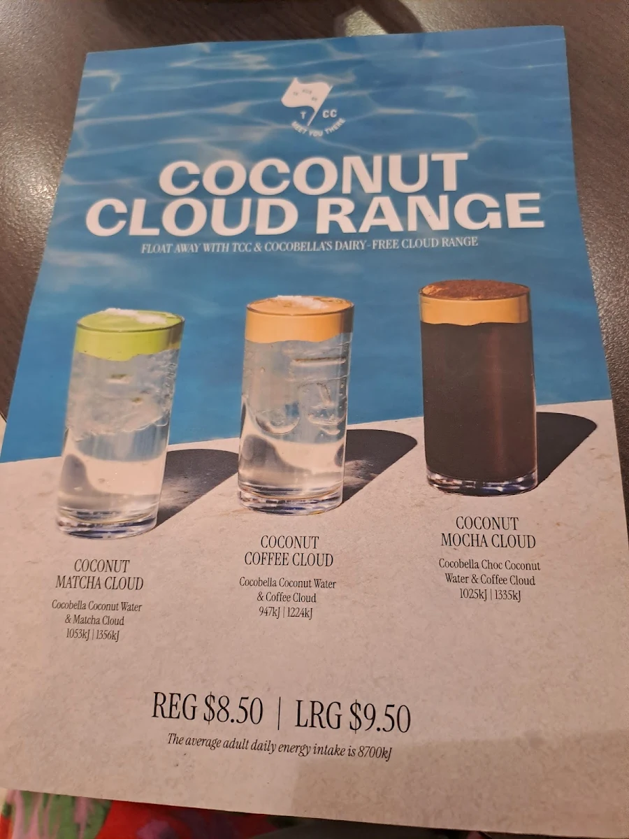 Menu, The Coffee Club Café - Hervey Bay