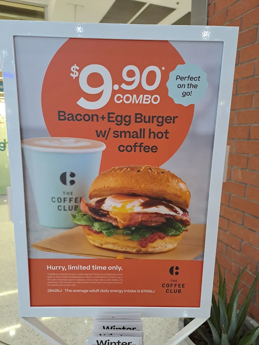 Menu, The Coffee Club Café - Hervey Bay