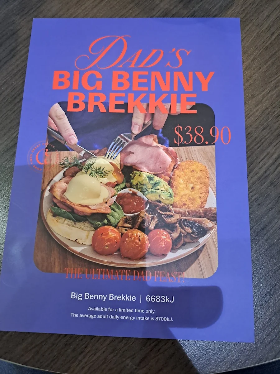 Menu, The Coffee Club Café - Hervey Bay