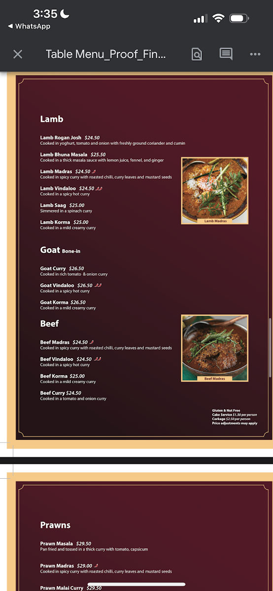 Menu, Indian Star | Award winning Restaurant and takeaway Moonee Ponds