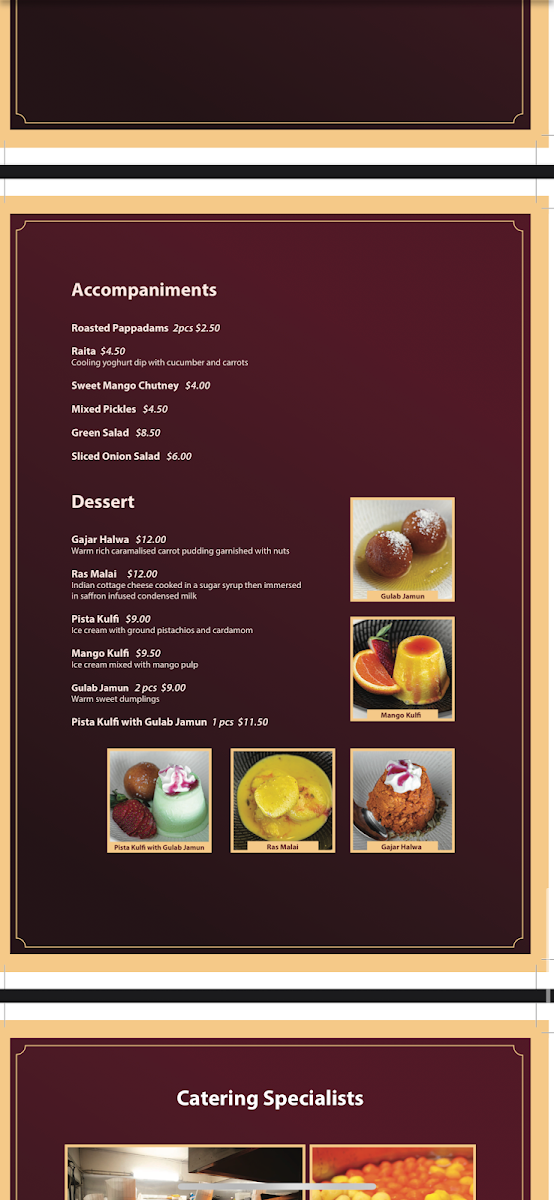 Menu, Indian Star | Award winning Restaurant and takeaway Moonee Ponds