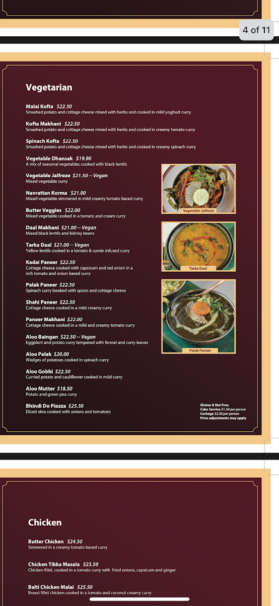 Menu, Indian Star | Award winning Restaurant and takeaway Moonee Ponds
