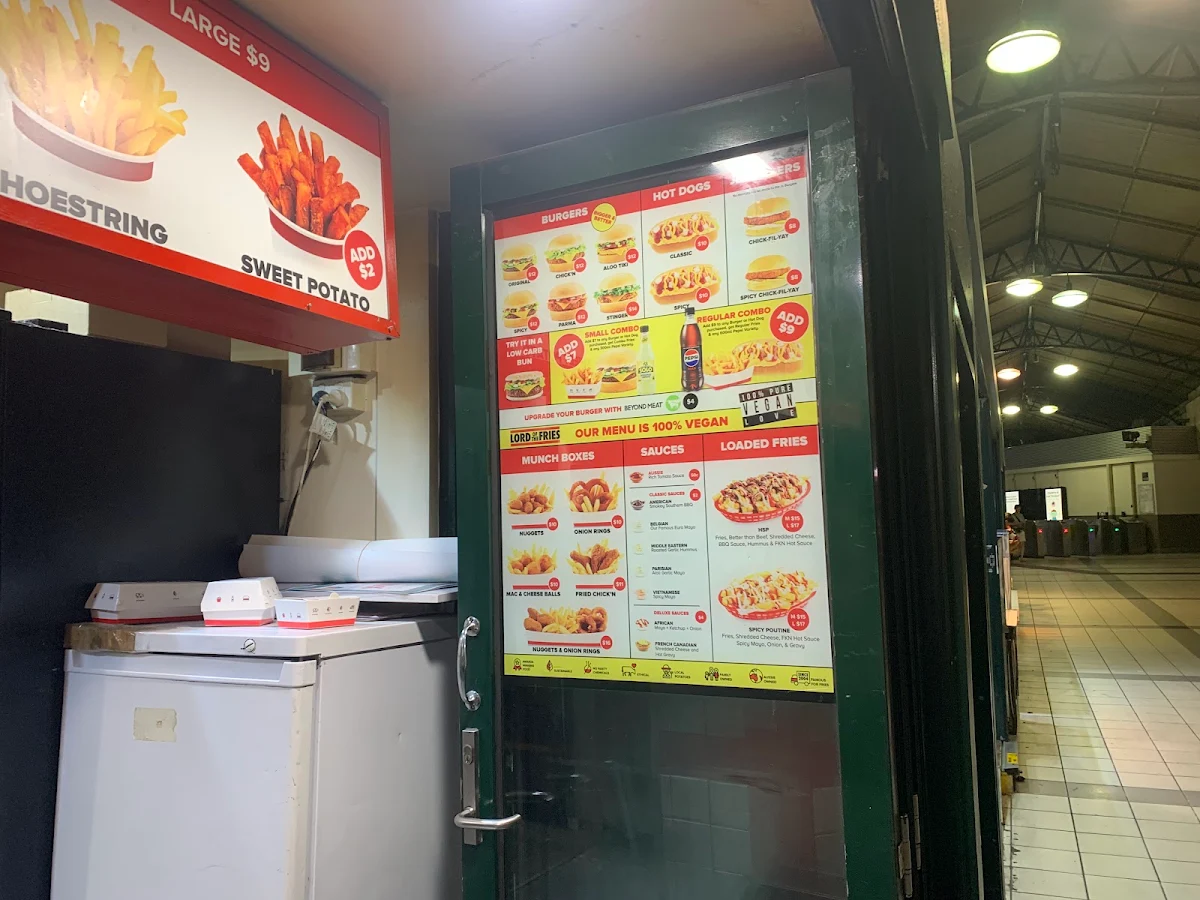 Menu, Lord of The Fries - Flinders Street