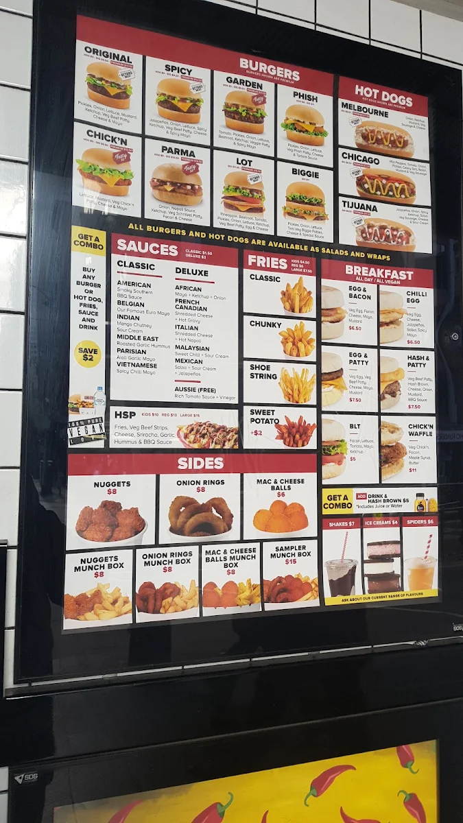Menu, Lord of The Fries - Flinders Street