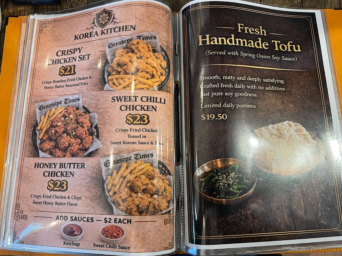 Menu, korea kitchen