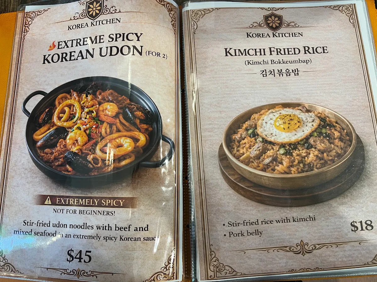 Menu, korea kitchen