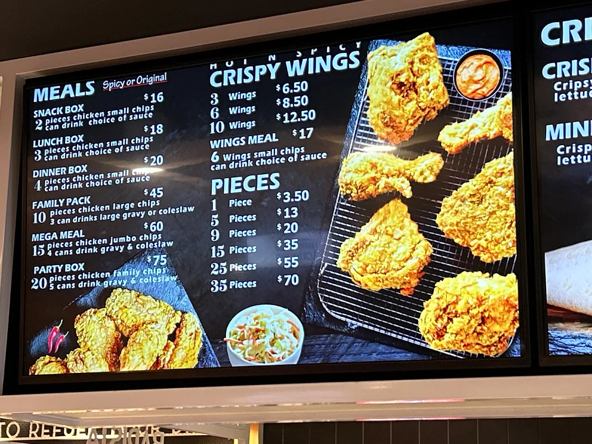 Menu, Extra Crispy Bp Bonnyrigg