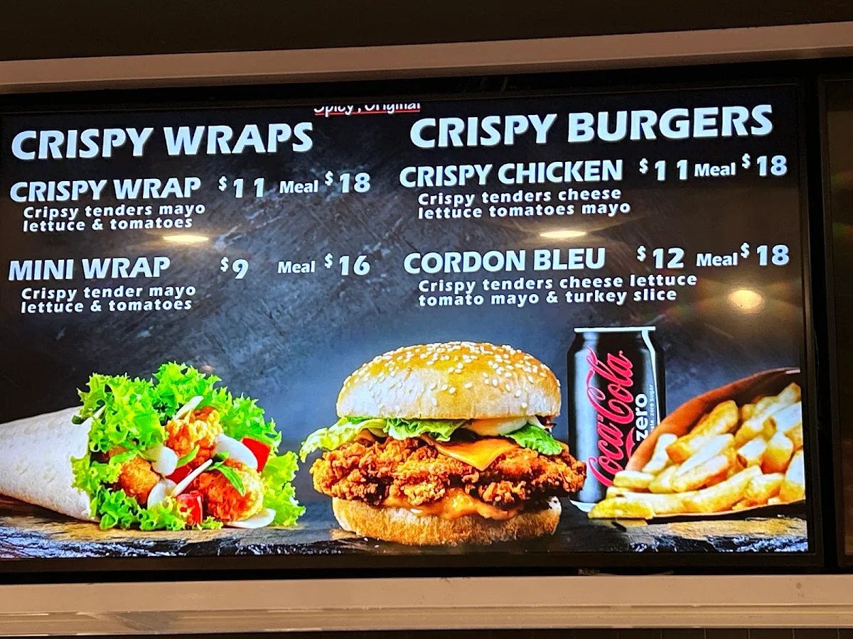 Menu, Extra Crispy Bp Bonnyrigg