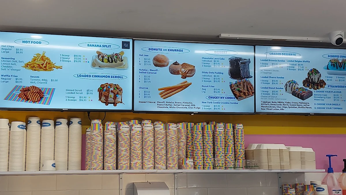 Menu, Sprinkles Ice Creamery