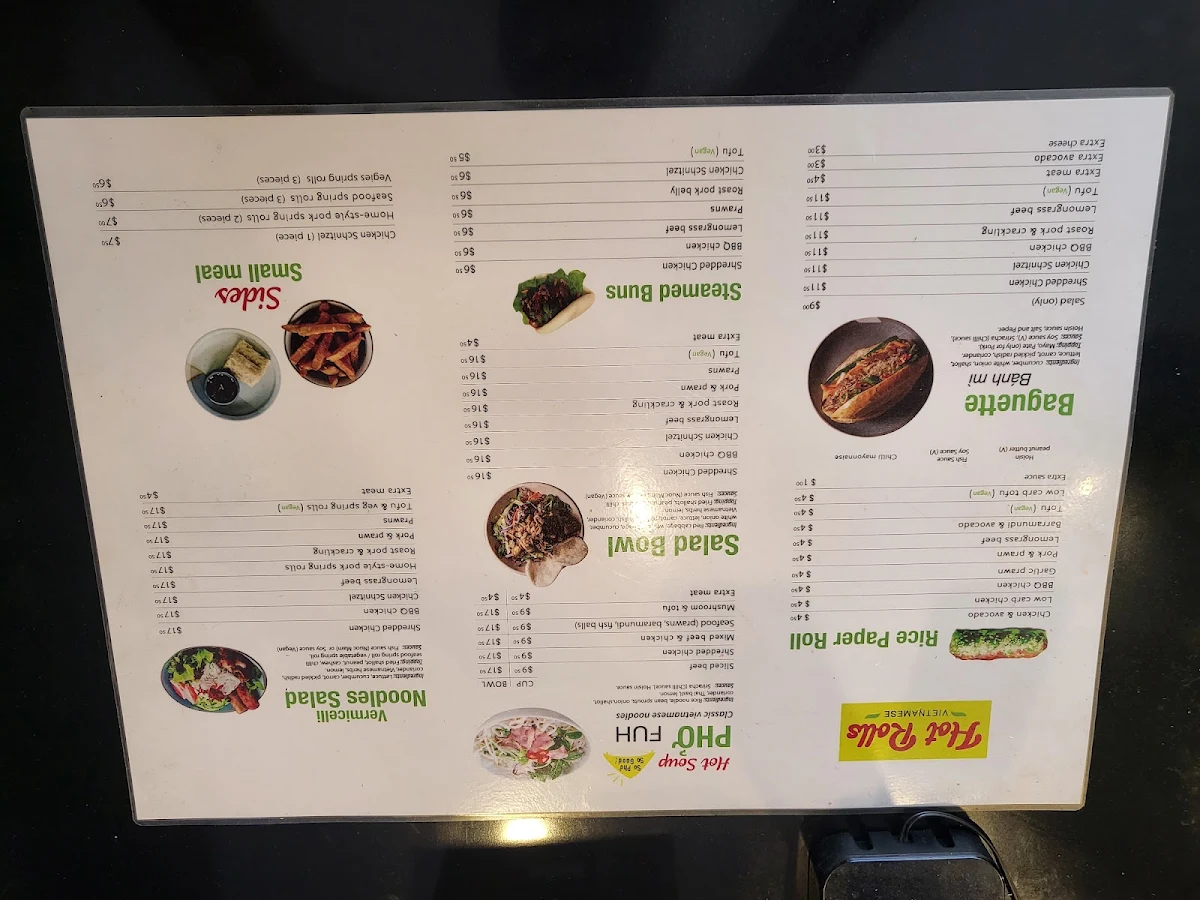 Menu, Hot Rolls Vietnamese