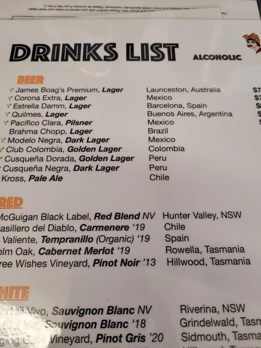 Menu, Tio Rico