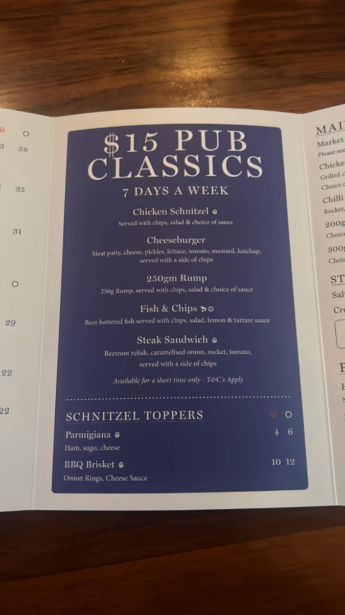 Menu, Eden Brewhouse