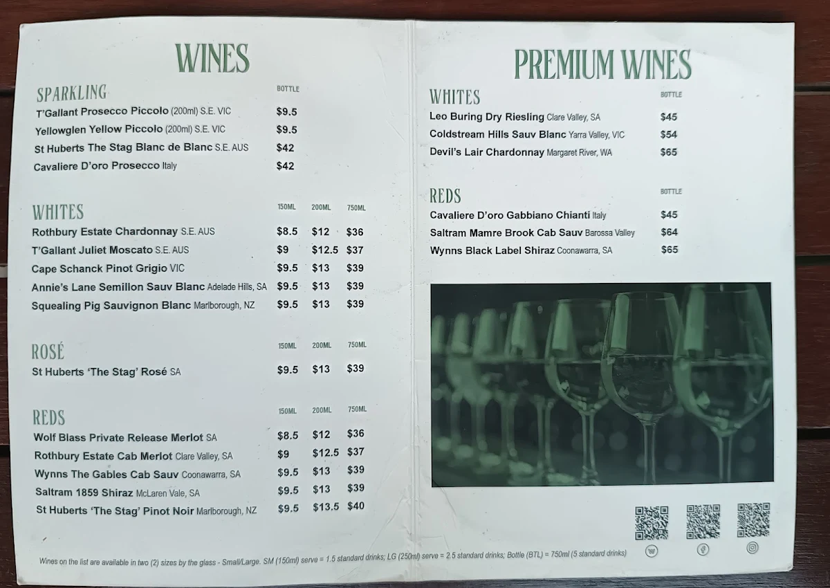 Menu, Village Green Hotel