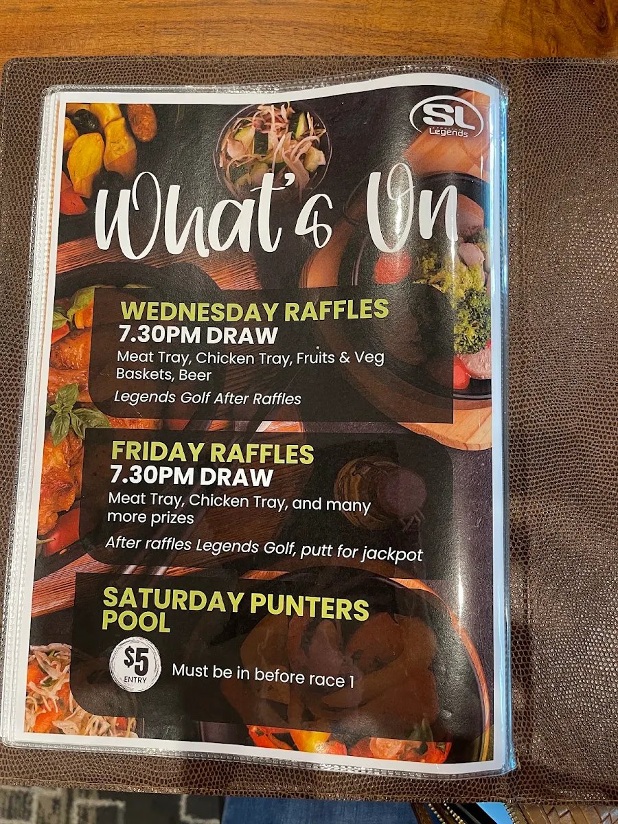 Menu, Sporting Legends