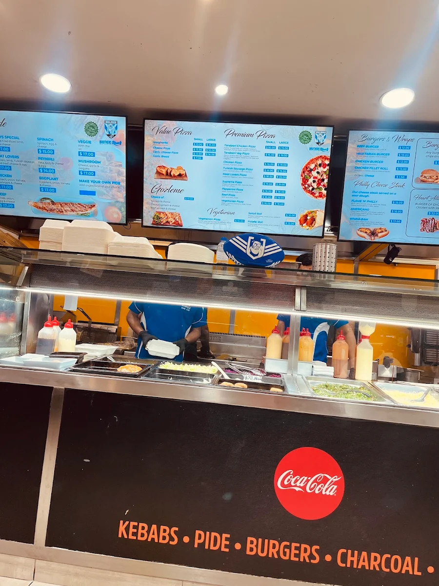 Menu, Brothers Kebab Belmore