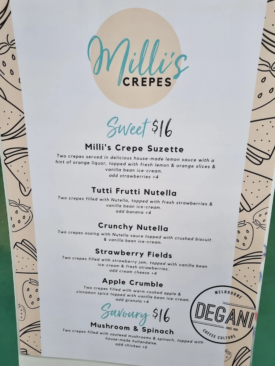 Menu, Degani Hope Island