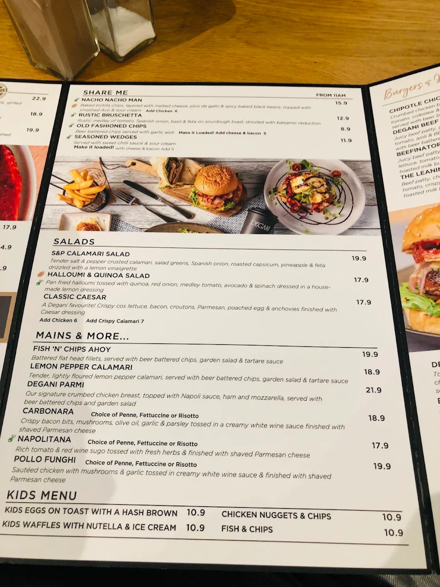 Menu, Degani Hope Island