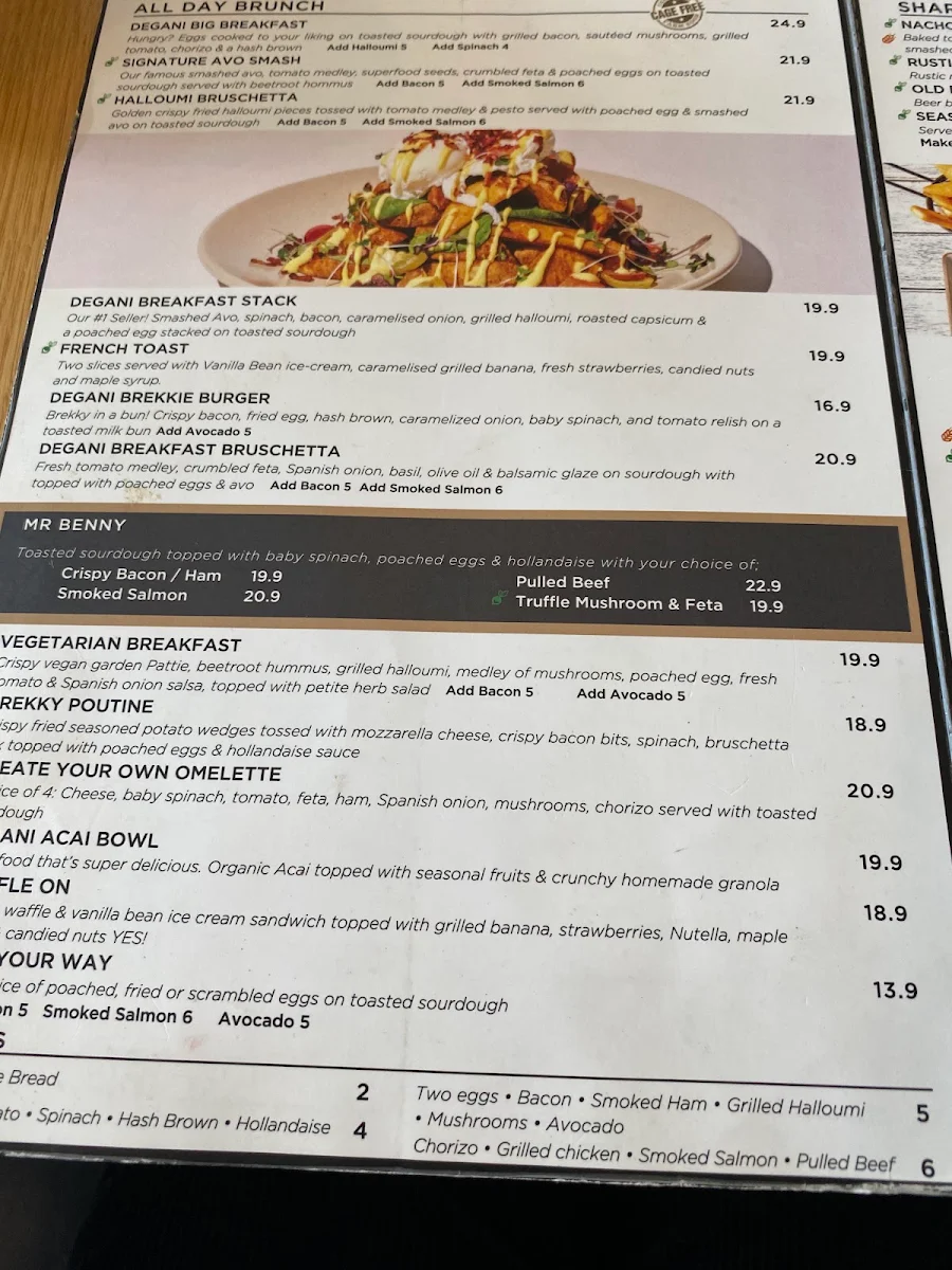 Menu, Degani Hope Island