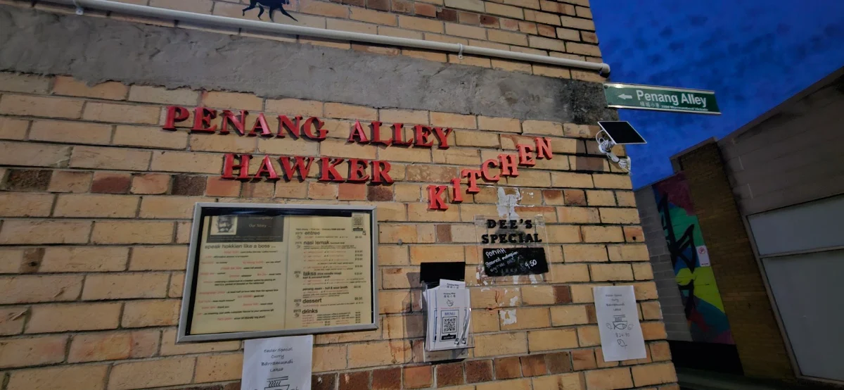 Menu, Penang Alley