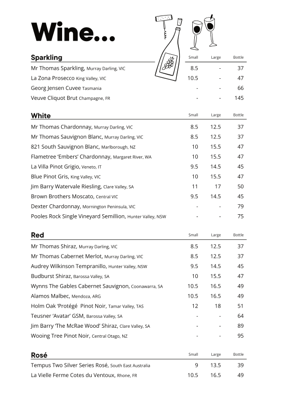 Menu, Aurora Rooftop Hotel