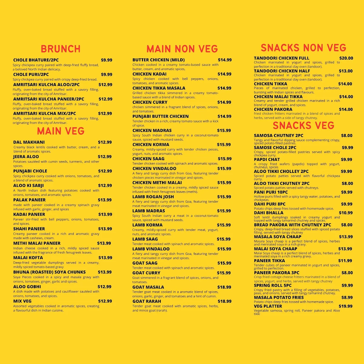 Menu, Recipe By MGS