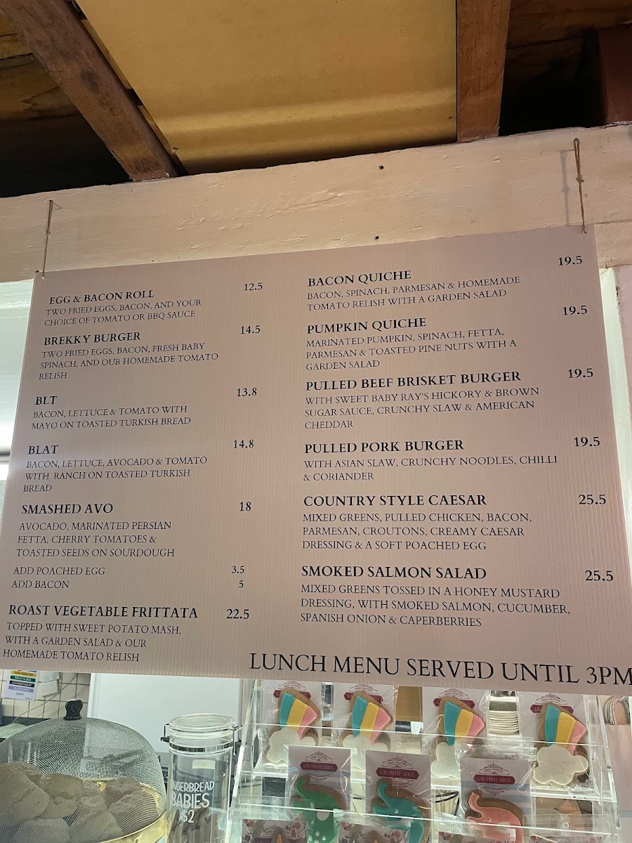 Menu, Merino Cafe