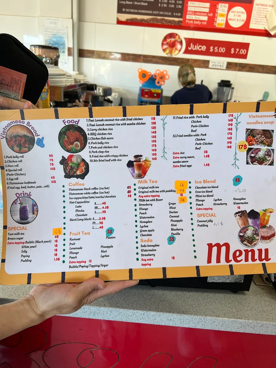 Menu, A&T Restaurant & Cafe
