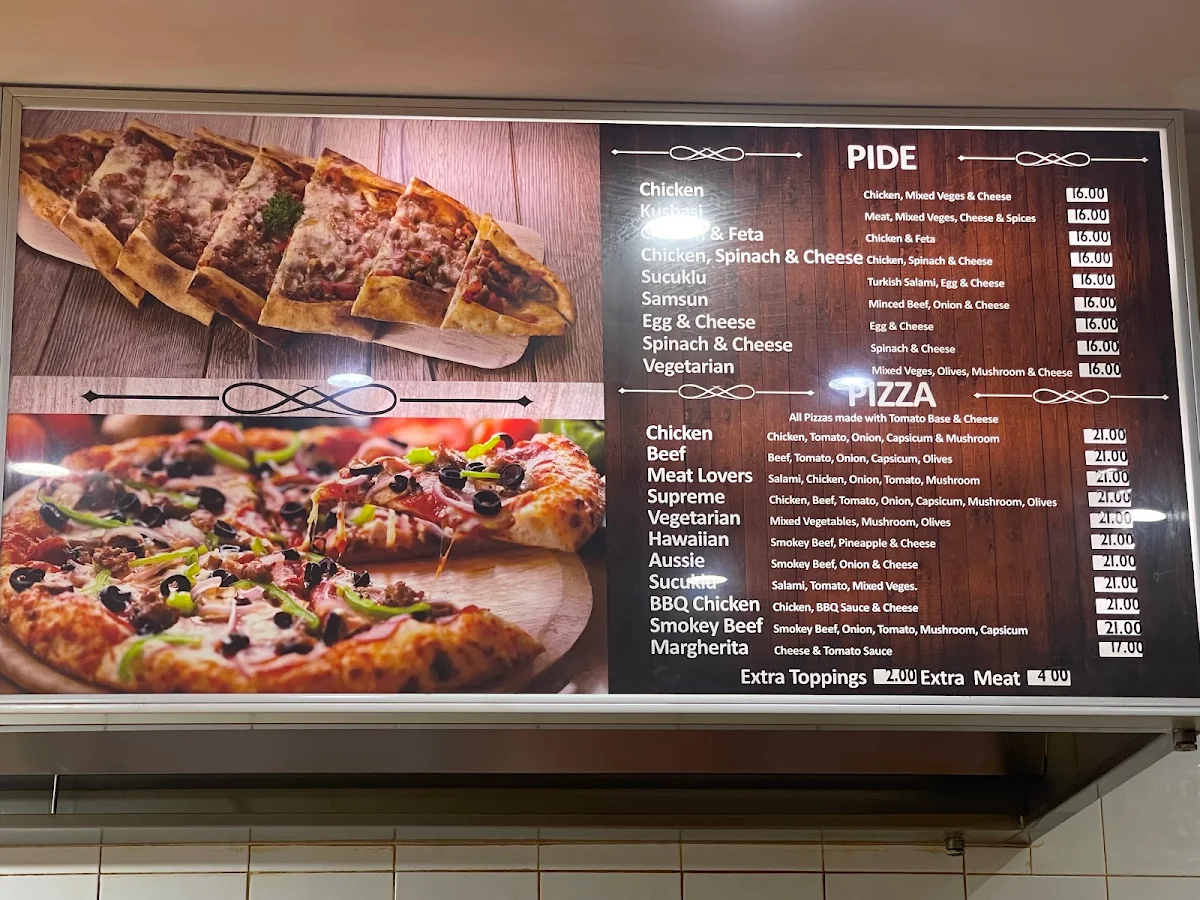 Menu, Springs Kebabs Turkish Bakery