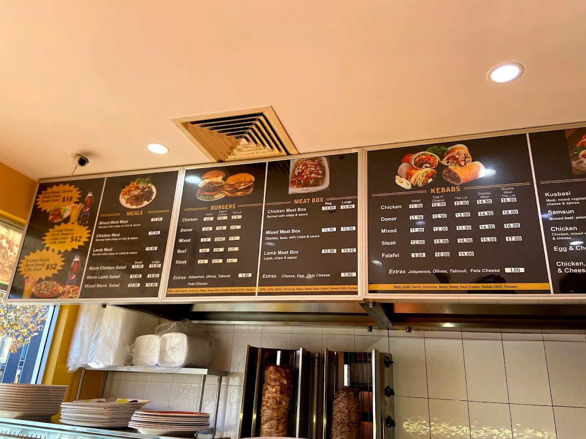 Menu, Springs Kebabs Turkish Bakery