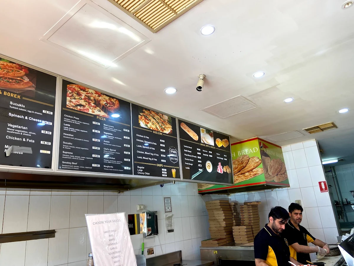 Menu, Springs Kebabs Turkish Bakery