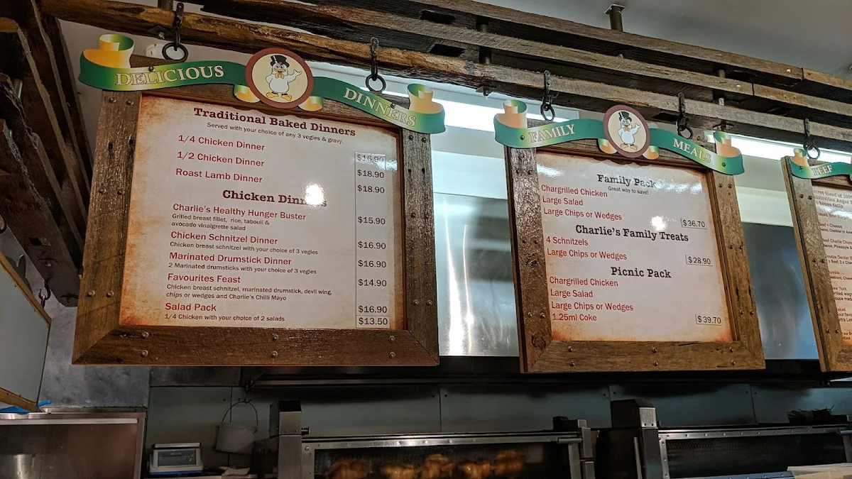 Menu, Chargrill Charlie's Lane Cove