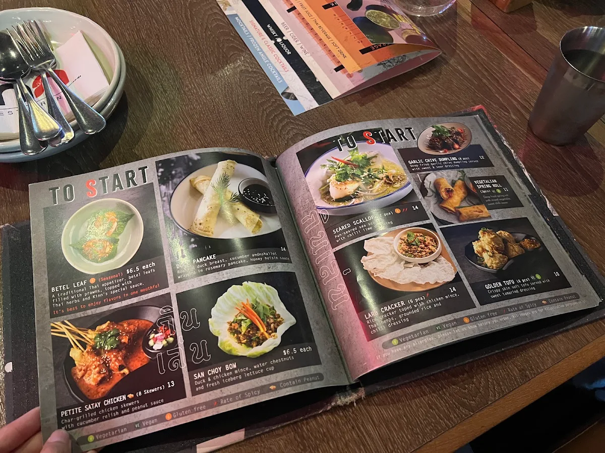 Menu, Kinn Thai